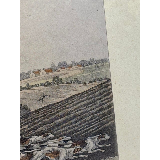 Antique English Bachelor's Hall Fox Hunt Framed Art Lithograph For Sale - Image 12 of 14