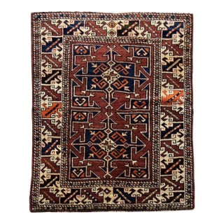 Vintage Turkish Rug | Bold Anatolian Geometric Design | 3'4" X 4' For Sale