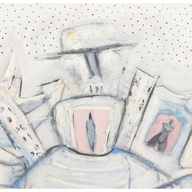 Mid 20th Century Agudelo Abstract Figural Composition Oil on Canvas For Sale - Image 4 of 11