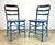 Wood Antique Industrial Steel & Oak Chairs by Angle Steel Stool Co / K M Supply Company in Vivid Blue For Sale - Image 7 of 12