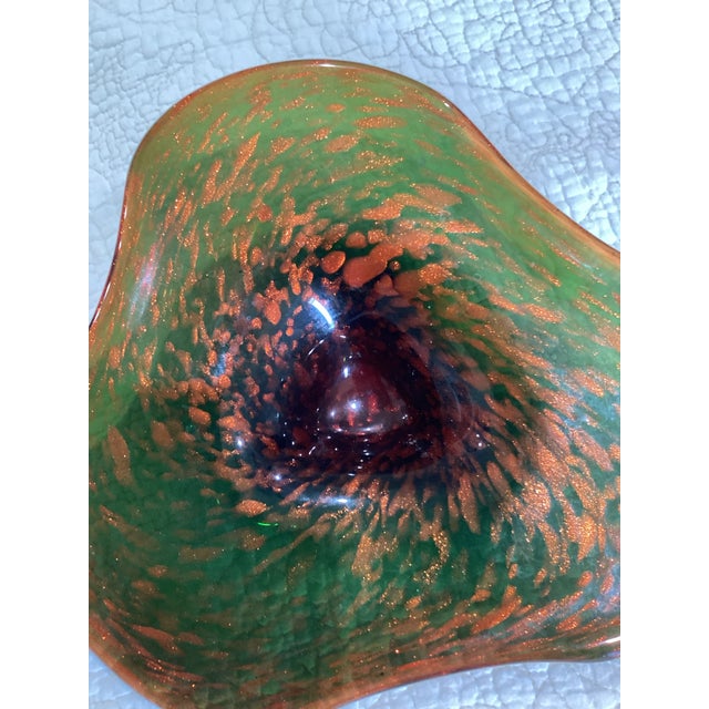Abstract Fratelli Toso Biomorphic Art Glass Bowl For Sale - Image 3 of 4