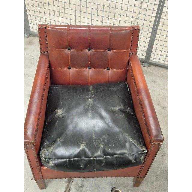 Club Chairs in Leather attributed to Otto Schultz, Sweden, 1940s, Set of 2 For Sale - Image 11 of 15