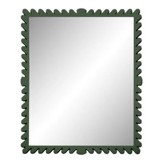 Fleur Home Garden District Coquette Rectangle Mirror in Duck Green, 36x48 For Sale