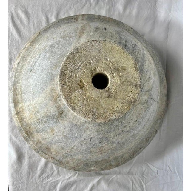 Stone Italian Natural Colored Stone Sink W/ Bluish Gray Detailing For Sale - Image 7 of 9