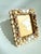 Unique, one-of-a-kind, MCM Vintage handmade shell picture frame on primitive hand hewn wood base. Exquisitely detailed...