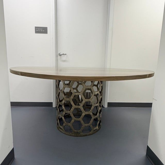 Mr Brown London Angeline Dining Table Base With Oval Top For Sale - Image 17 of 17