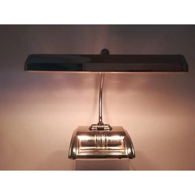 Metal Adjustable Chrome-Plated Desk Lamp For Sale - Image 7 of 11
