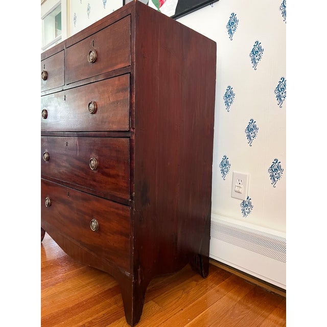Early 1800s Antique British Neoclassical Mahogany Chest of Drawers For Sale - Image 13 of 14