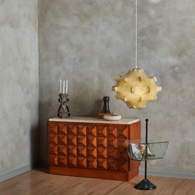 Achille & Pier Giacomo Castiglioni Italian 'Taraxacum' Cocoon Pendant by Achille & Pier Giacomo Castiglioni For Sale - Image 4 of 11