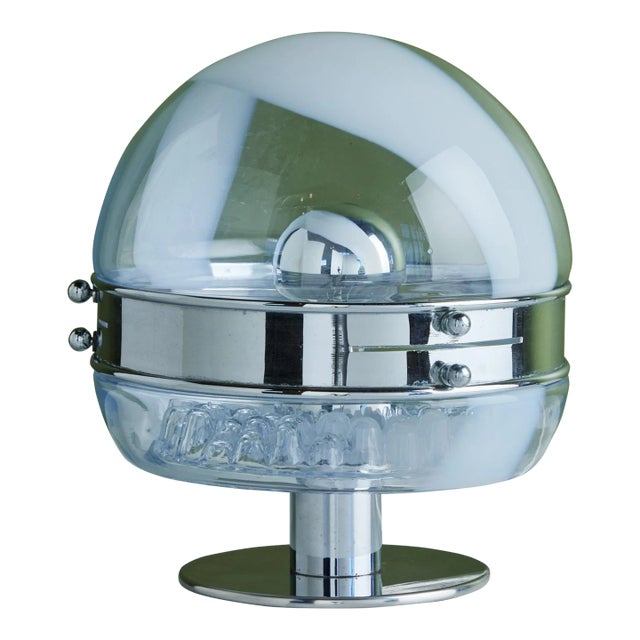 Carlo Nason "Stalagmiti" Glass and Chrome Table Lamp For Sale