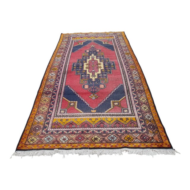 Vintage Red Turkish Taspinar Rug 4'11" X 9'7" For Sale