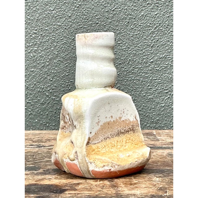 Mid-Century Modern Vintage Abstract Ceramic Vase For Sale - Image 3 of 12