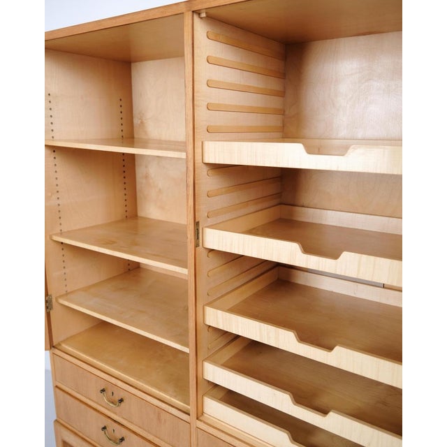 Wood Cabinet in Light Walnut by Ole Wanscher for A.J. Iversen, 1940s For Sale - Image 7 of 11
