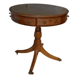 19th Century English Regency Drum Table For Sale
