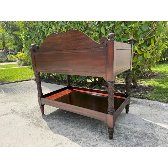 Late 20th Century Vintage Ralph Lauren Mahogany Two Tier Server For Sale - Image 5 of 12