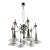 Vintage Italian Chandelier With Chrome & Murano Glass by Sciolari For Sale