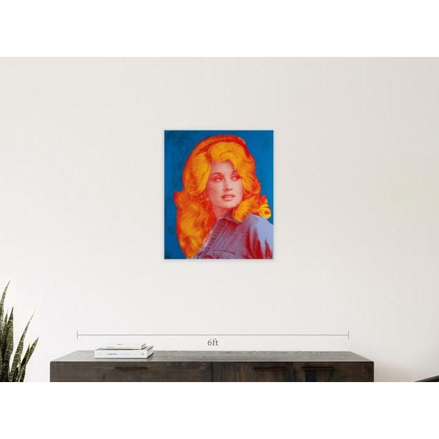Dolly Parton Pop Art. Acrylic and silkscreen on canvas. Ready to hang with signature at the back.