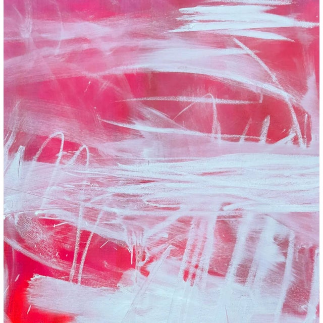 Trixie Pitts "Brief Encounter" by Trixie Pitts Wow Factor XL Abstract Expressionist Oil Painting For Sale - Image 4 of 12