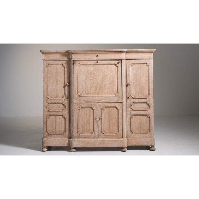 French Provincial 19th Century Fine French Oak Secretary Cabinet For Sale - Image 3 of 18