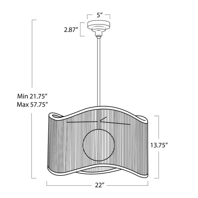 2020s Regina Andrew Nimes Drum Pendant, Natural For Sale - Image 5 of 6