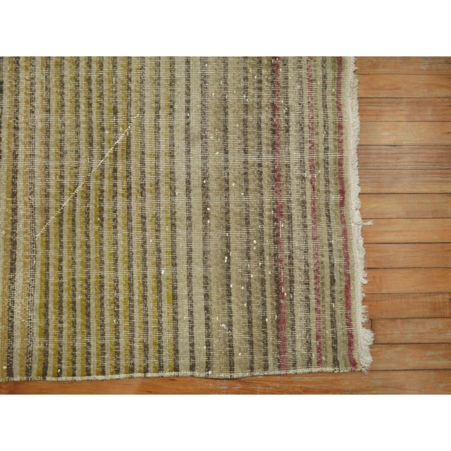 1960s 1960s Hip Shabby Turkish Striped Rug For Sale - Image 5 of 6