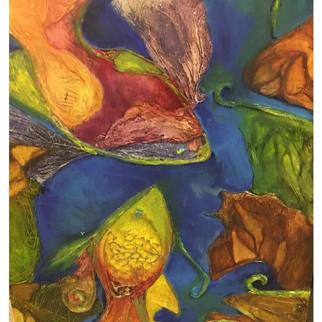Silvio Cavatorta Küchel Silvia La Bella, Fish Collage Colorful, 1998, Oil on Canvas For Sale - Image 4 of 13