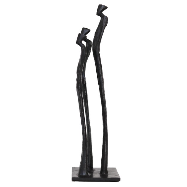 Black Amici v (13/25) - Elegant Figurative Bronze Sculpture of Three People Original Artwork by Nando Kallweit For Sale - Image 8 of 11