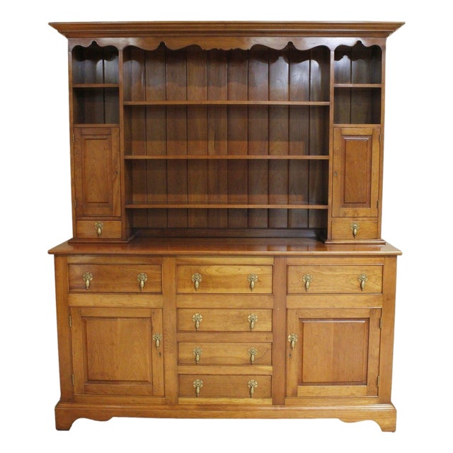 Leopold Stickley Colonial Style China Cabinet For Sale
