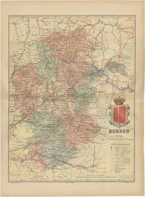 Map of Castiles Historic Heartland in Spain, 1902
