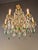 1940s 1940s Italian Rococo Revival Crystal Chandelier With Emerald Green Drops 6 Lights For Sale - Image 5 of 13