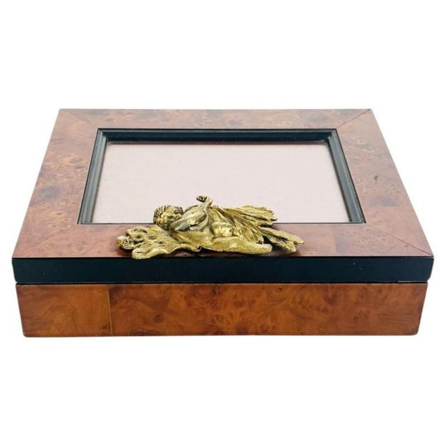 20th Century Brass, Glass and Burl Wood Box, France For Sale - Image 15 of 15