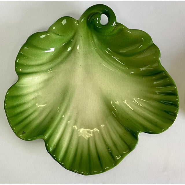 Mid-Century California Pottery Lettuce / Cabbage Plates by Brad Keeler- Set of 8 For Sale In Atlanta - Image 6 of 8