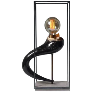 Wildebeest Horn Table Lamp by Sander Bottinga