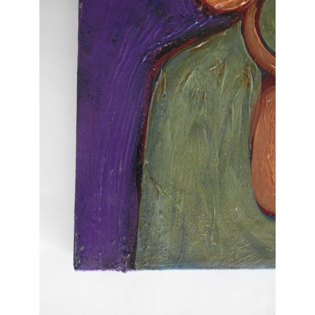 Contemporary Contemporary Portrait Painting of Woman in Green Hat For Sale - Image 3 of 6