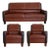 Art Deco Sofa and Lounge Chairs, 1970s, Set of 3 For Sale