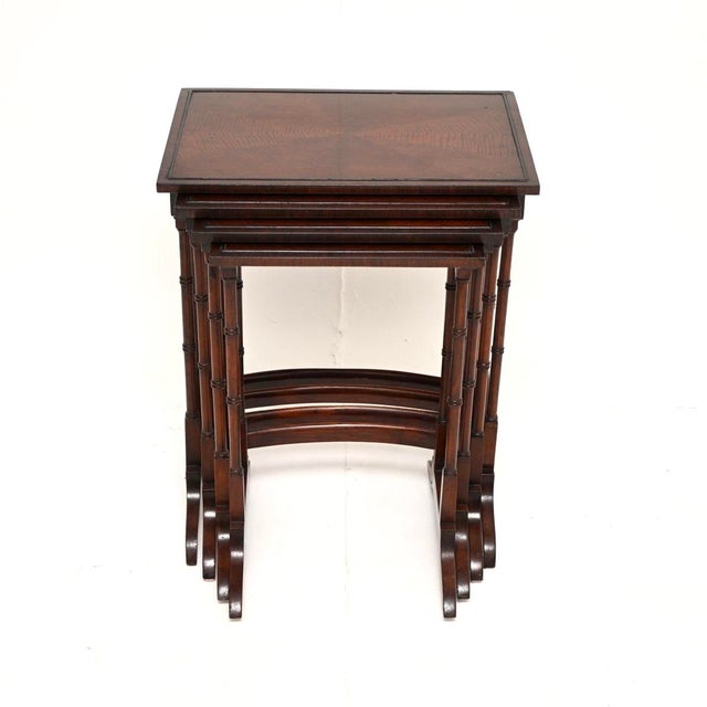 Antique Edwardian Nesting Tables, 1900, Set of 4 For Sale - Image 3 of 11