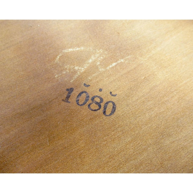 C.1960's Attr. To Baker Furniture Co. Inlaid Burl Wood & Oak Octogonal-Shaped Occasional Table For Sale - Image 11 of 13