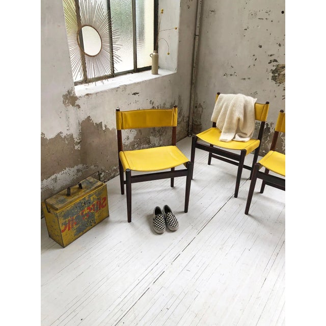 Arne Vodder Rosewood and Leather Dining Chairs by Arne Vodder for Sibast, 1950s, Set of 4 For Sale - Image 4 of 18