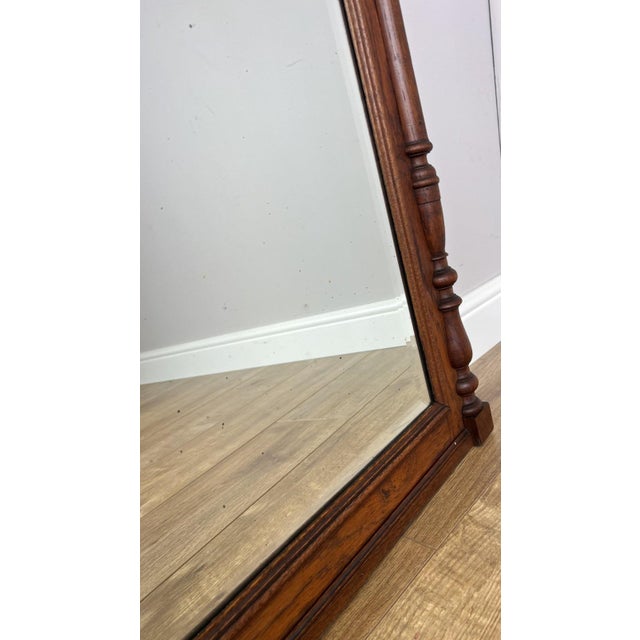 Antique French Oak Wall Mirror wirh Carved Frame For Sale - Image 9 of 14