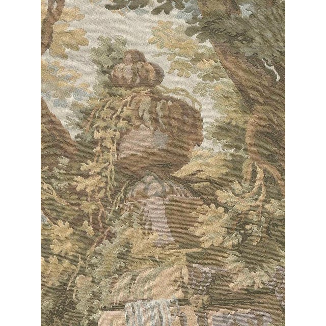 Textile Vintage Aubusson Style Jacquard Tapestry, 1980s For Sale - Image 7 of 18
