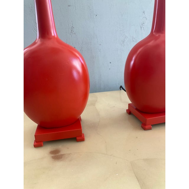 1950s Hollywood Regency Coral Table Lamps - a Pair For Sale - Image 11 of 14