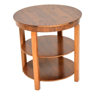 Art Deco Walnut Occasional Table, 1930s For Sale