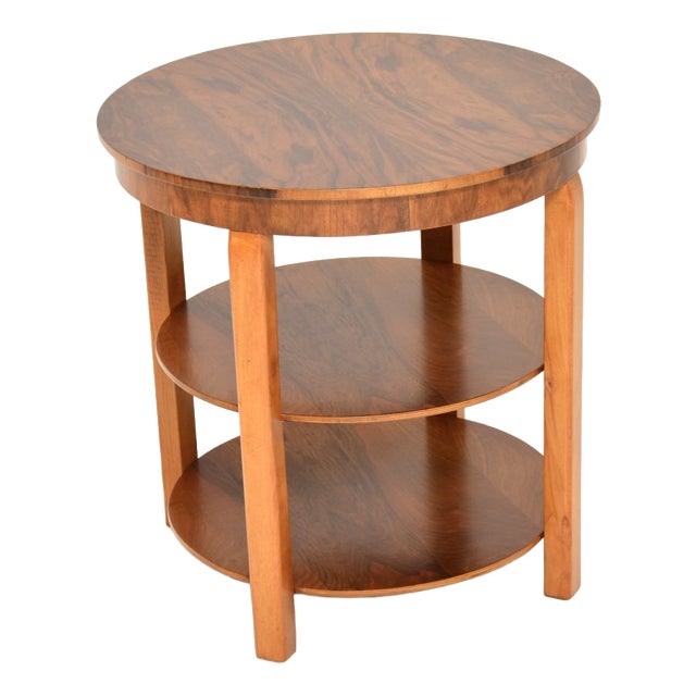 Art Deco Walnut Occasional Table, 1930s For Sale