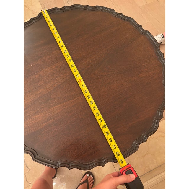 Brown Stickley Mahogany Chippendale Pie-Crust Pedestal Table For Sale - Image 8 of 11