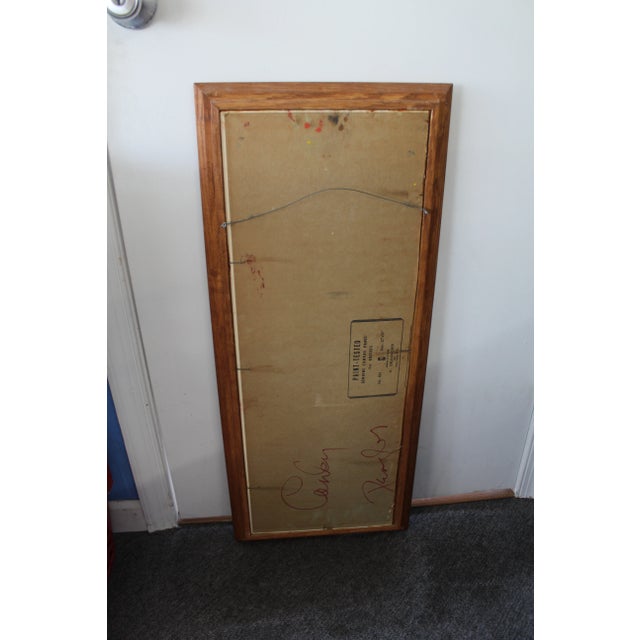 Brown Mid-Century Modern Abstract C. Dengler Vintage Oil Painting of Woman For Sale - Image 8 of 8