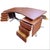 Boomerang-type desk in teak and iron in the style of Osvaldo Borsani, 1960s. Equipped with a double chest of drawers with...