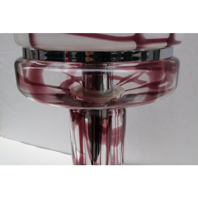 Modern 1970s Italian Art Glass Single Table Lamp For Sale - Image 3 of 4