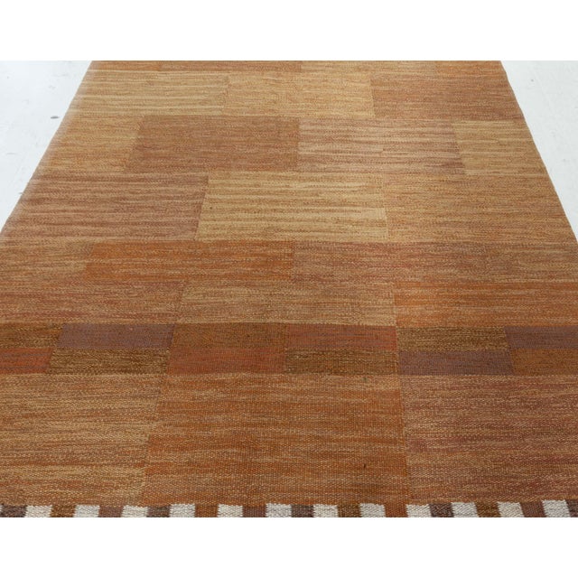 Vintage Scandinavian Tan Flatweave Carpet by Marianne Richter AB MMF For Sale In New York - Image 6 of 9