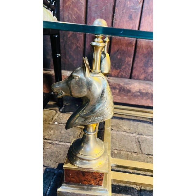 Brass "Cheval" Horse Head Coffee Table by Maison Charles, France For Sale - Image 10 of 12