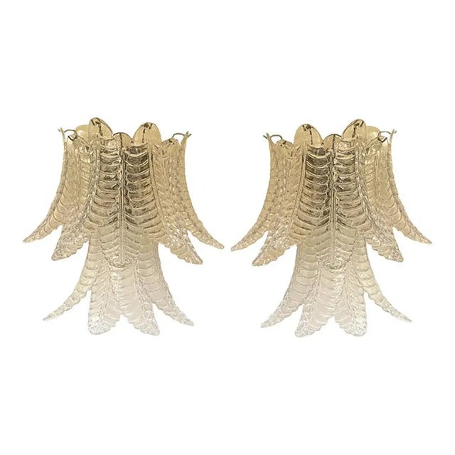 Transparent Felci Murano Glass Wall Sconces by Simoeng, Set of 2 For Sale - Image 11 of 11